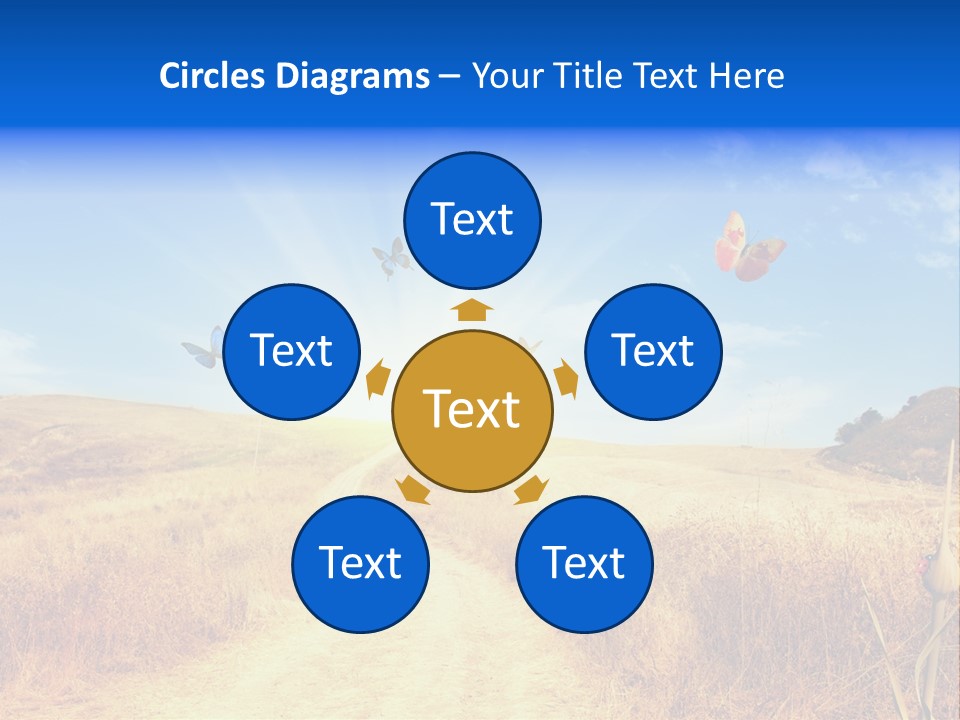 Sunset Farm Plant PowerPoint Template