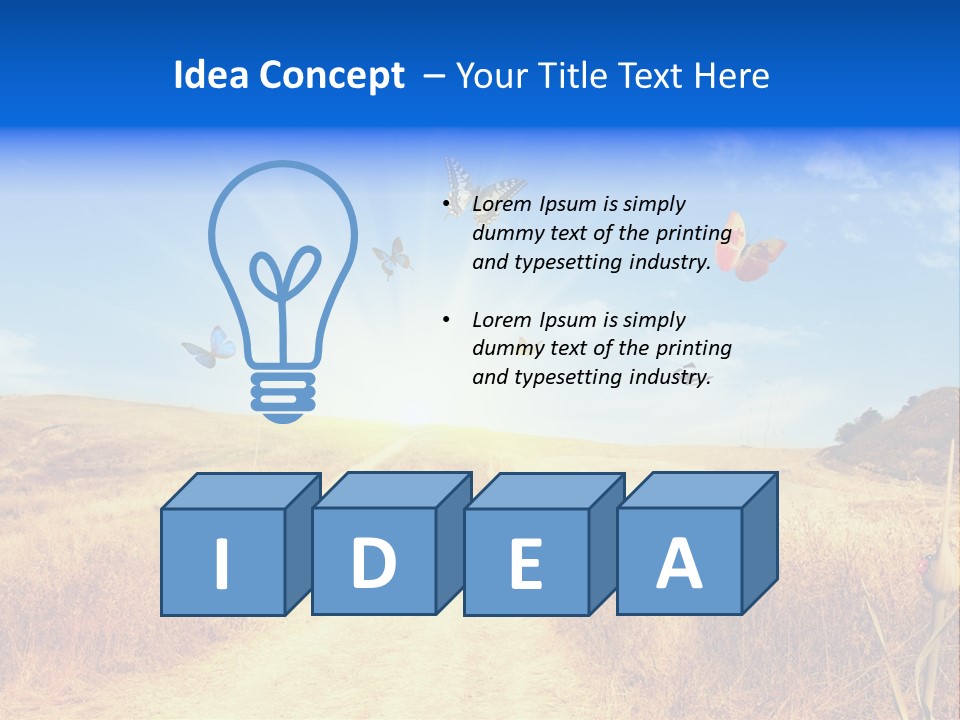 Sunset Farm Plant PowerPoint Template