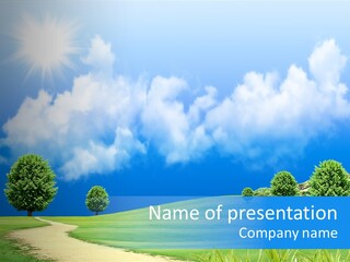 Cloudscape Nature Empty PowerPoint Template
