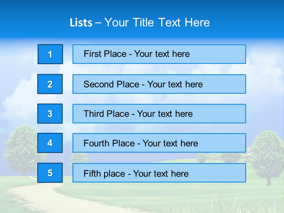 Cloudscape Nature Empty PowerPoint Template