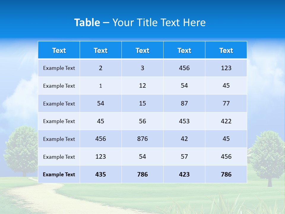 Cloudscape Nature Empty PowerPoint Template