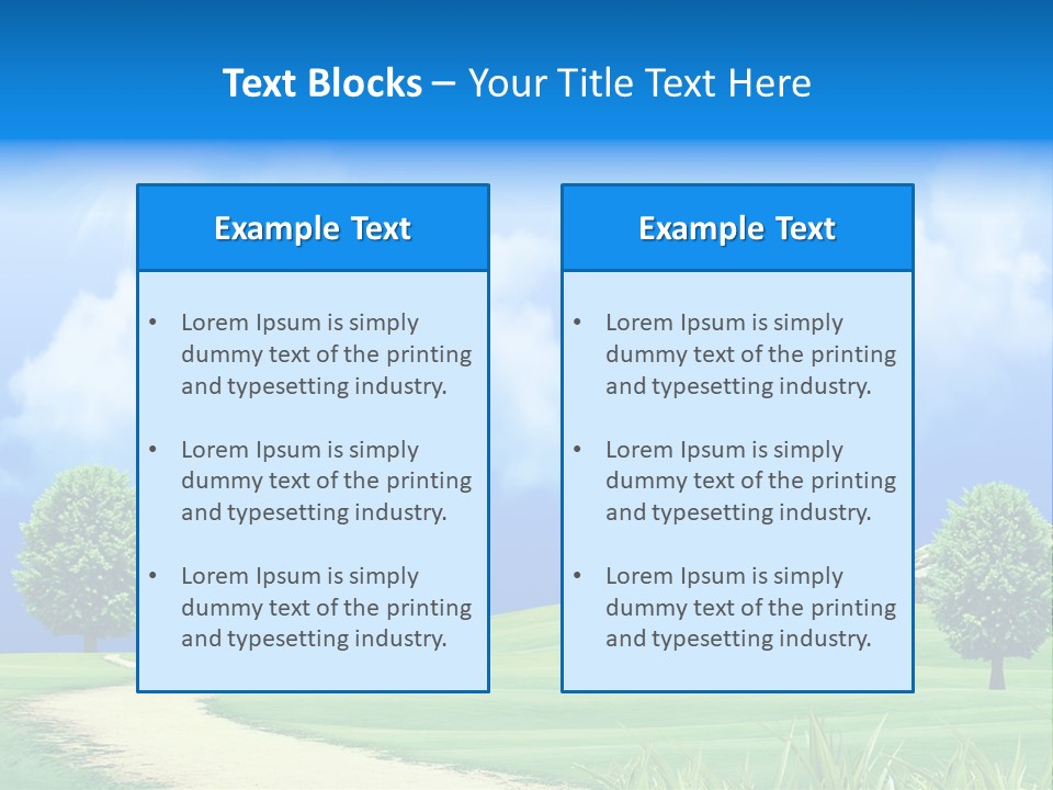 Cloudscape Nature Empty PowerPoint Template