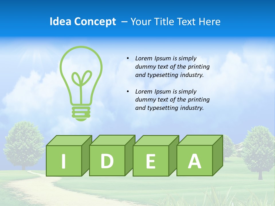 Cloudscape Nature Empty PowerPoint Template