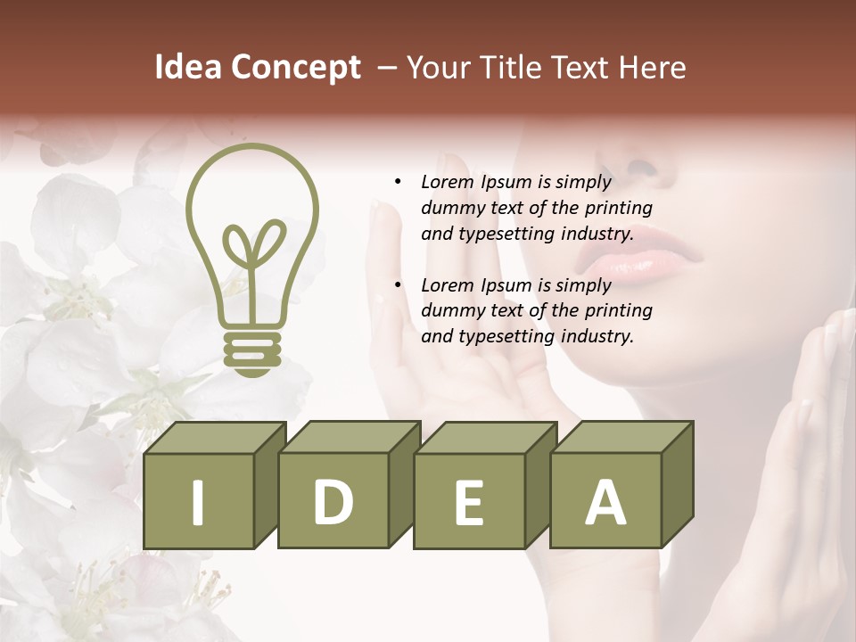 Beautiful Summer Make Up PowerPoint Template