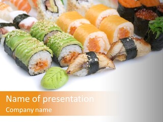 California Maki Gourmet PowerPoint Template