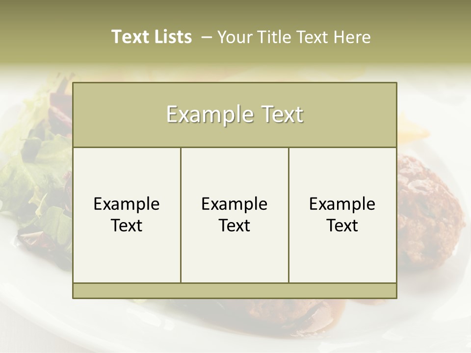 Three Lettuce Tasty PowerPoint Template