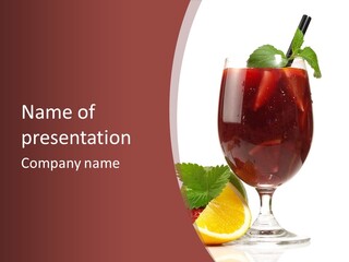 Fresh Wine Isolated PowerPoint Template