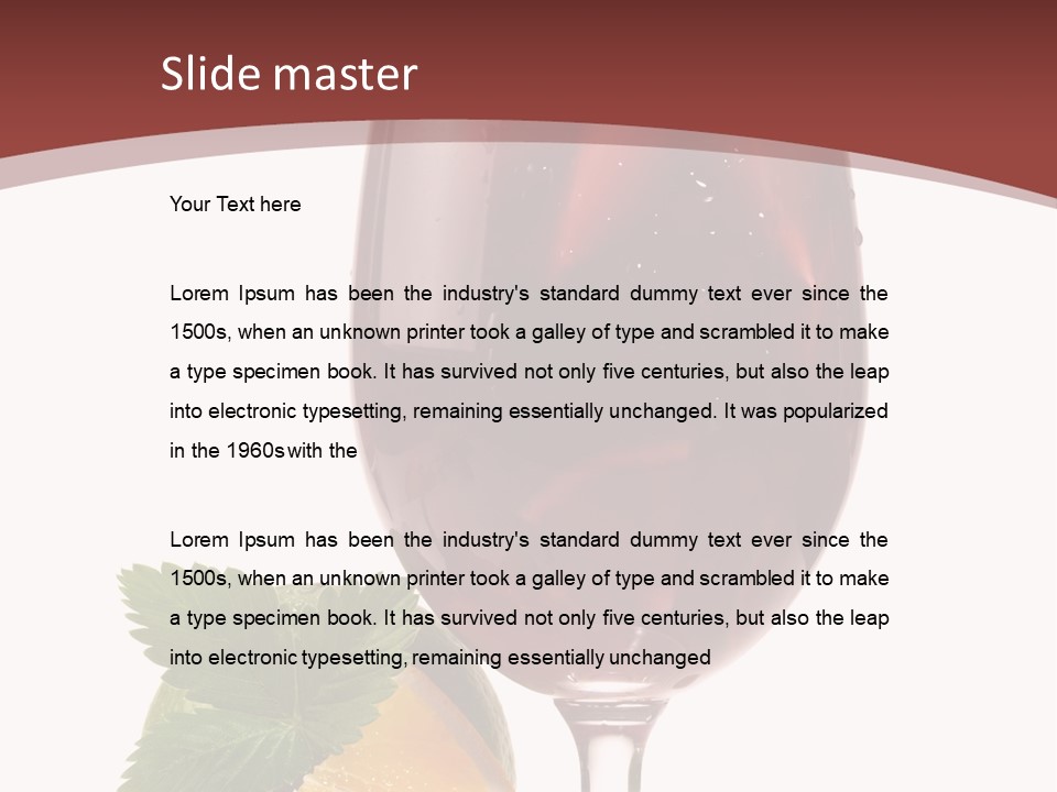 Fresh Wine Isolated PowerPoint Template