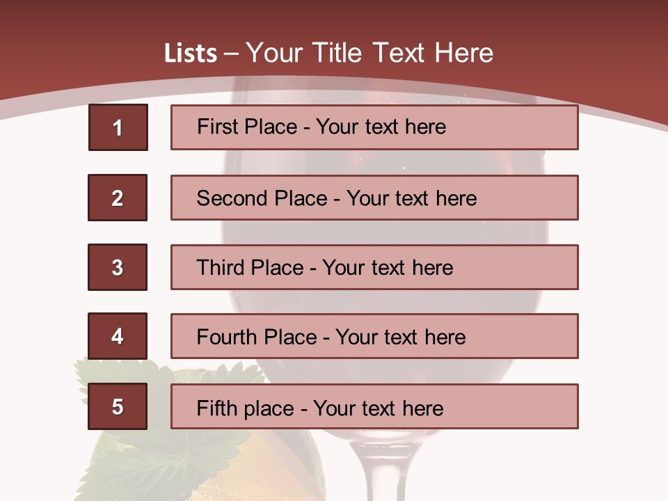 Fresh Wine Isolated PowerPoint Template