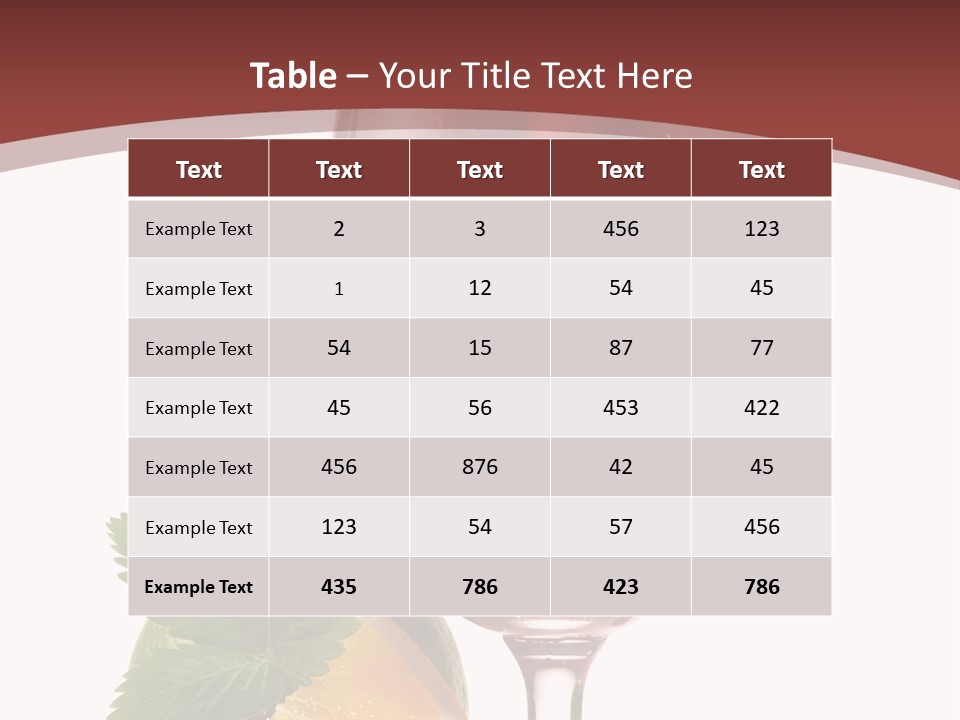 Fresh Wine Isolated PowerPoint Template