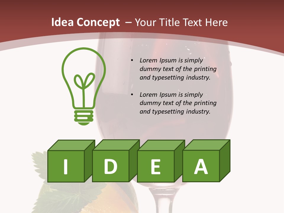 Fresh Wine Isolated PowerPoint Template