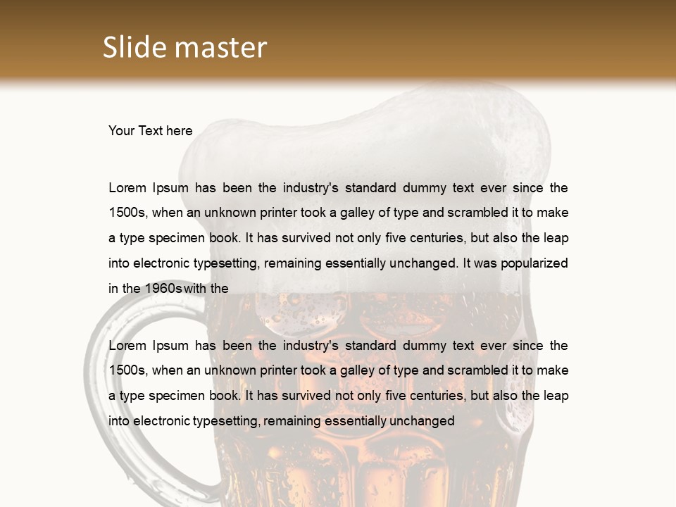 Drop Brewed Shape PowerPoint Template