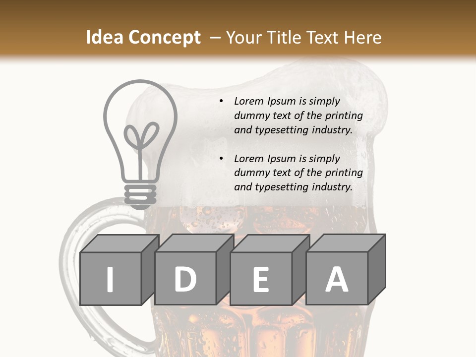 Drop Brewed Shape PowerPoint Template