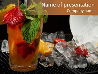 Alcohol Grog Shaker PowerPoint Template