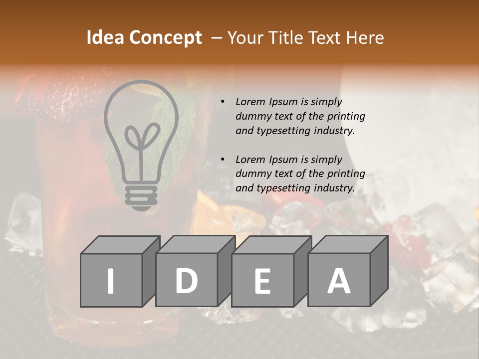 Alcohol Grog Shaker PowerPoint Template