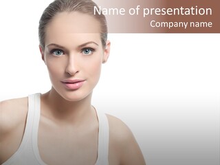 Make Up Isolated Model PowerPoint Template