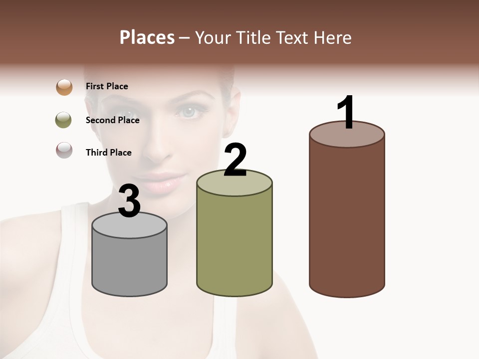 Make Up Isolated Model PowerPoint Template