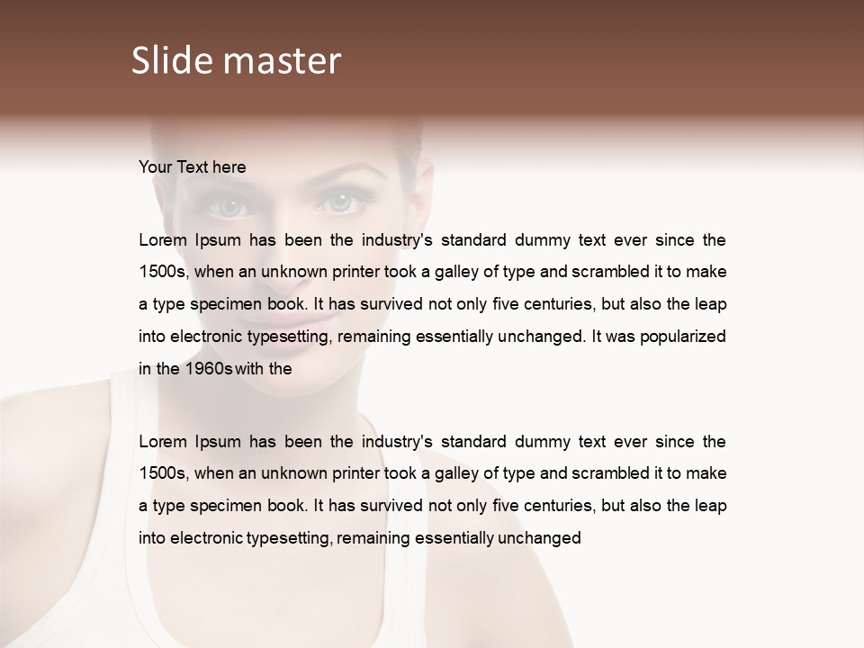 Make Up Isolated Model PowerPoint Template