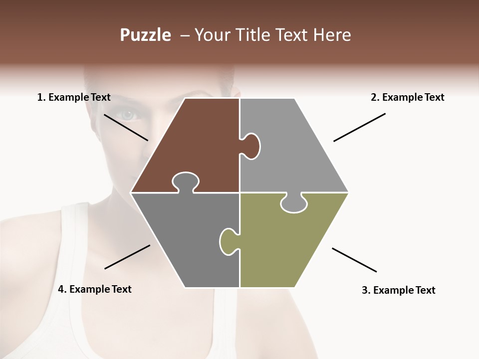 Make Up Isolated Model PowerPoint Template