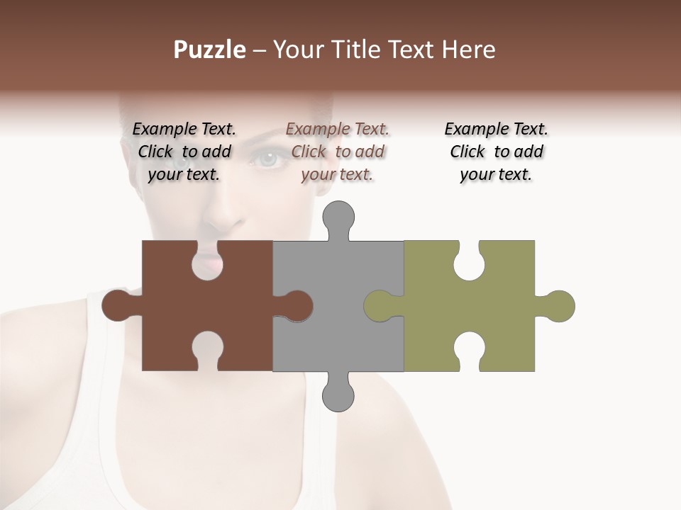 Make Up Isolated Model PowerPoint Template