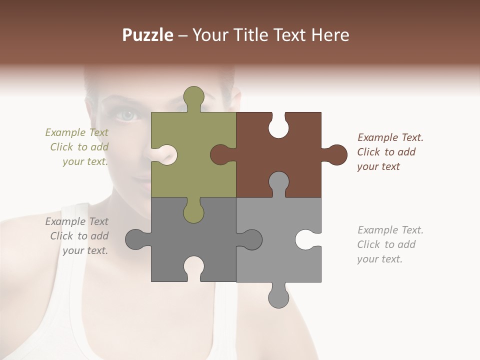 Make Up Isolated Model PowerPoint Template