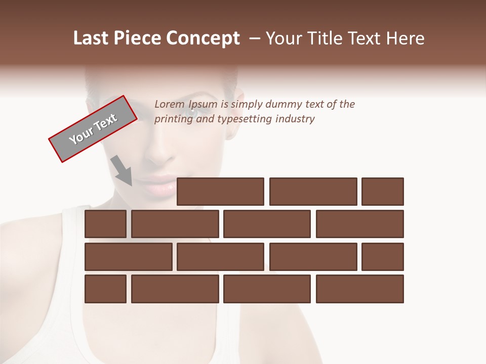 Make Up Isolated Model PowerPoint Template