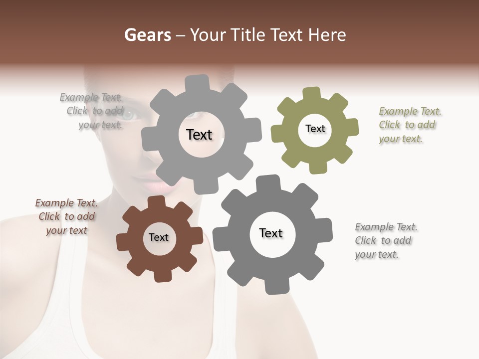 Make Up Isolated Model PowerPoint Template