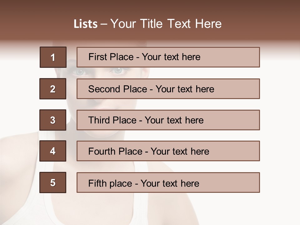 Make Up Isolated Model PowerPoint Template