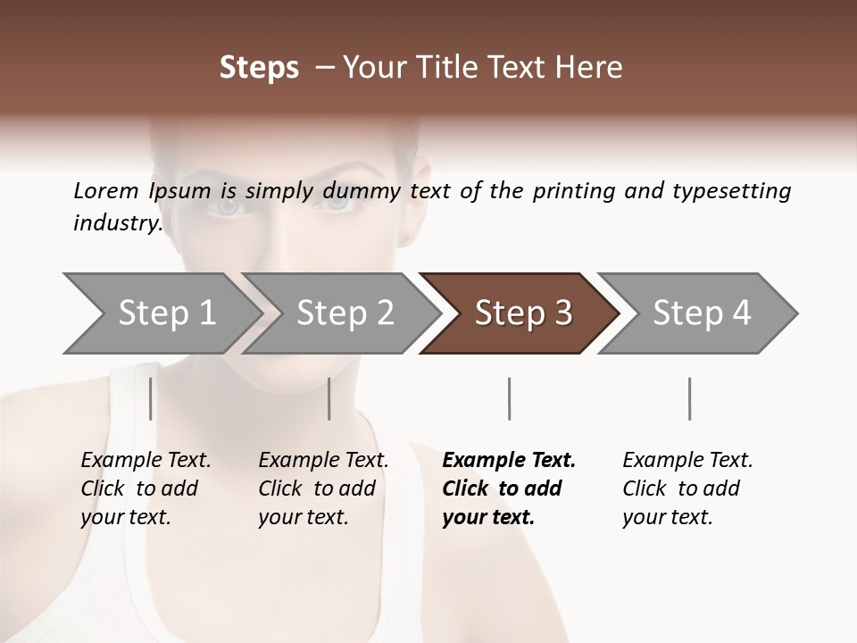 Make Up Isolated Model PowerPoint Template