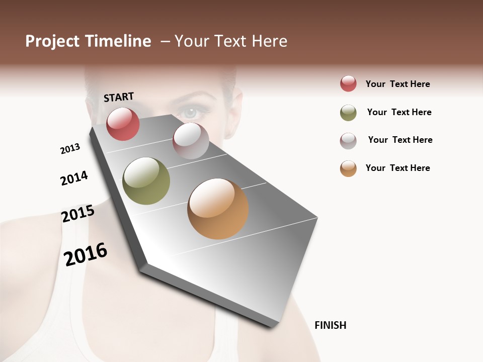 Make Up Isolated Model PowerPoint Template