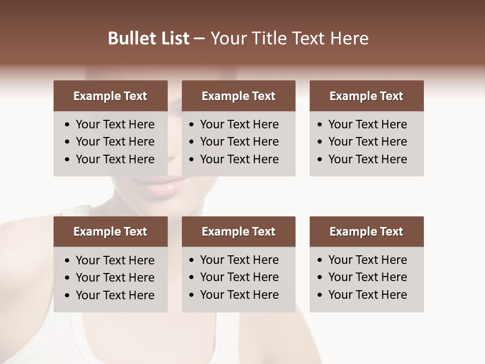 Make Up Isolated Model PowerPoint Template