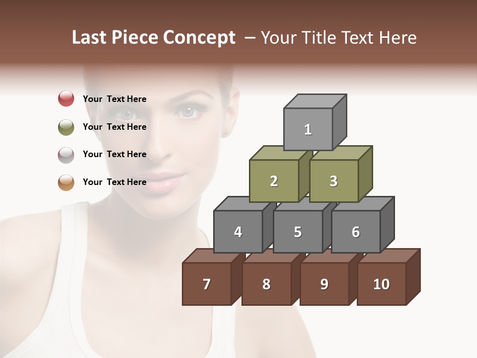 Make Up Isolated Model PowerPoint Template