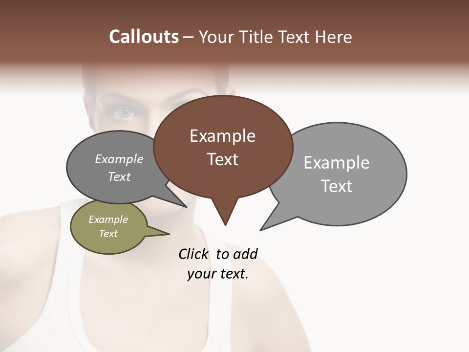 Make Up Isolated Model PowerPoint Template