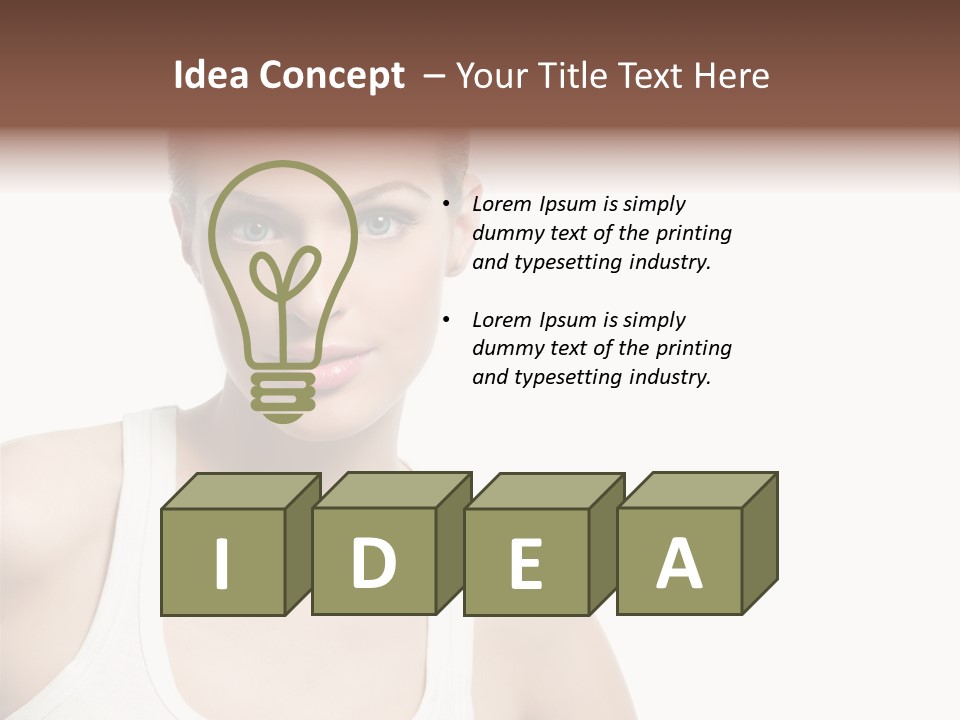 Make Up Isolated Model PowerPoint Template
