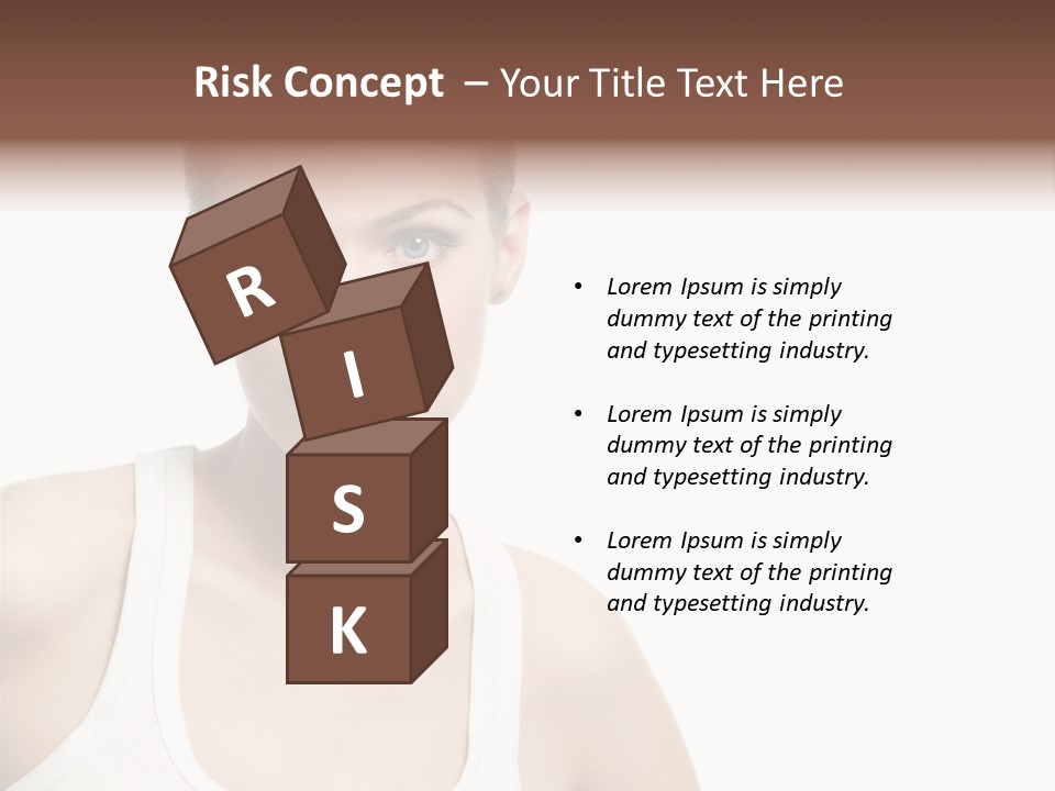 Make Up Isolated Model PowerPoint Template