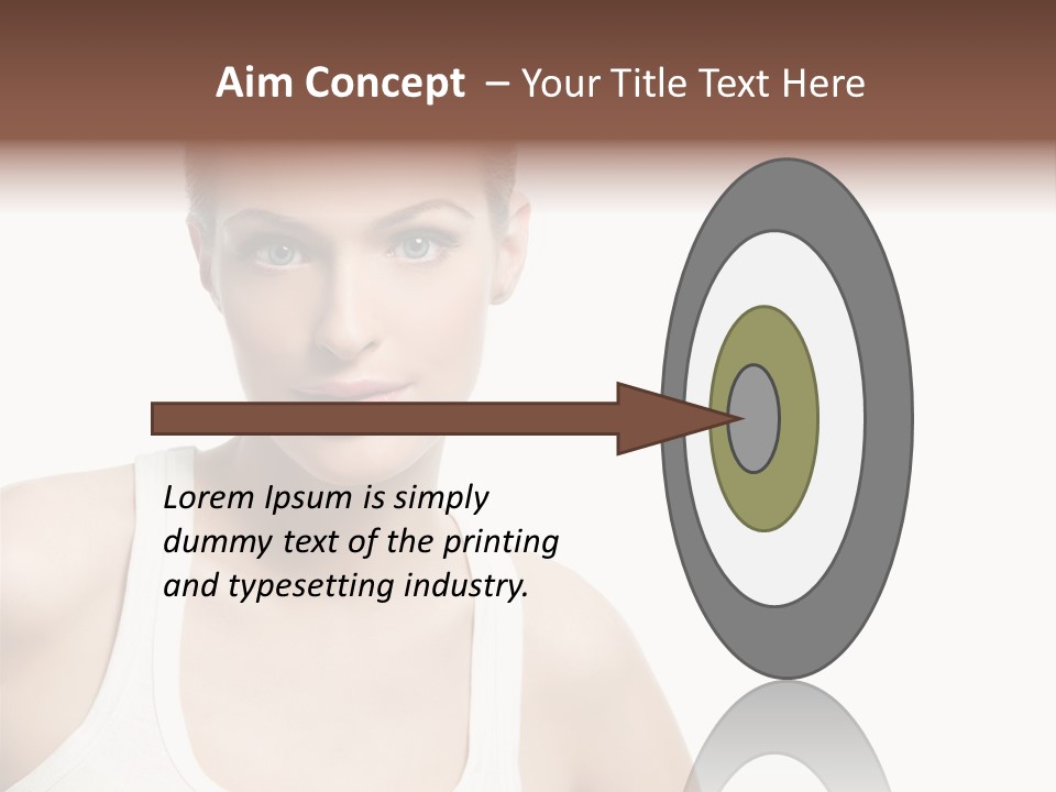 Make Up Isolated Model PowerPoint Template