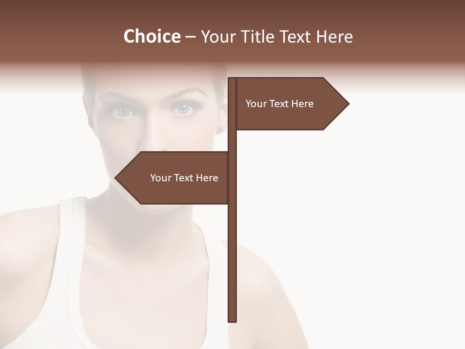 Make Up Isolated Model PowerPoint Template