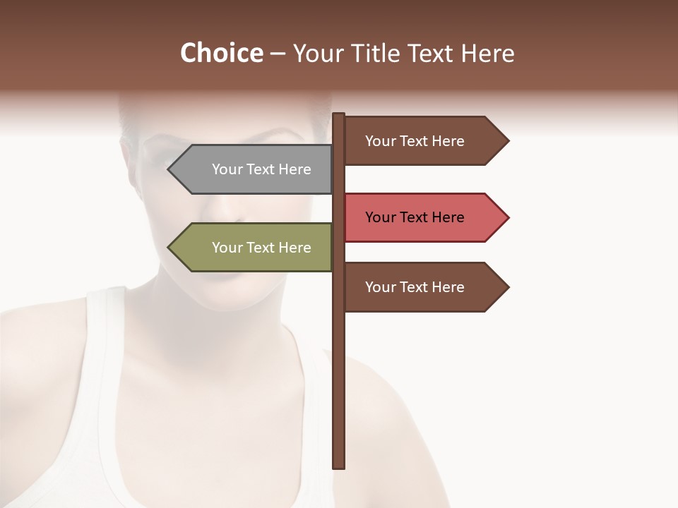 Make Up Isolated Model PowerPoint Template
