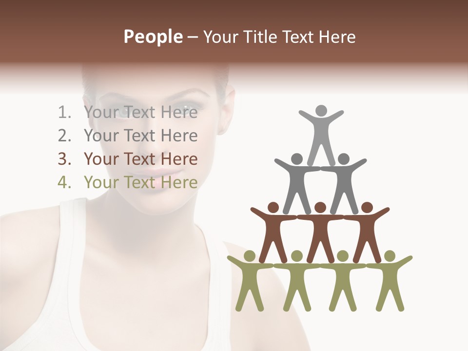 Make Up Isolated Model PowerPoint Template