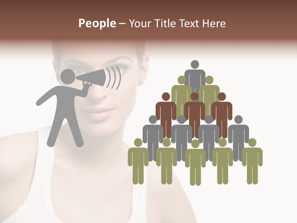 Make Up Isolated Model PowerPoint Template