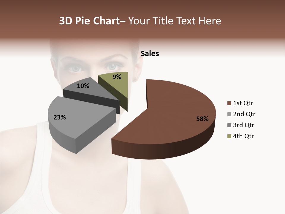 Make Up Isolated Model PowerPoint Template