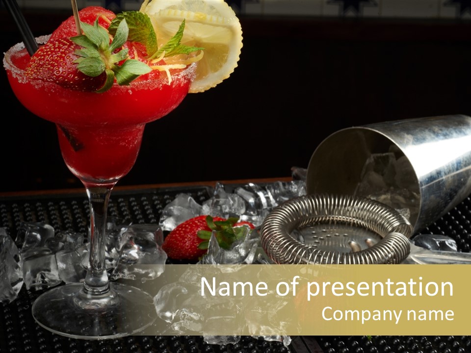 Drink Bucket Lemon PowerPoint Template