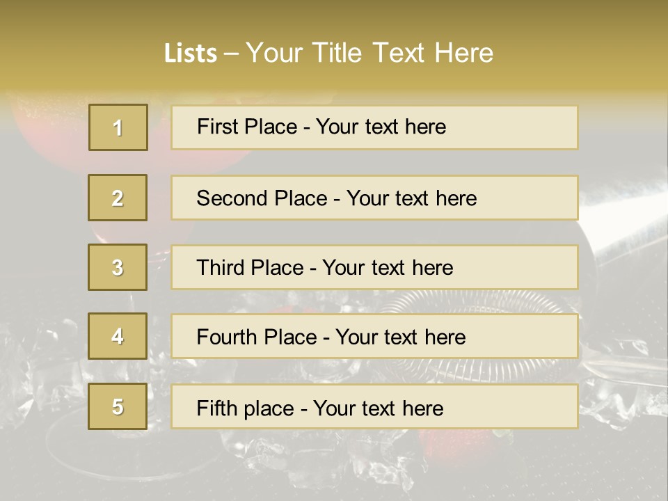 Drink Bucket Lemon PowerPoint Template
