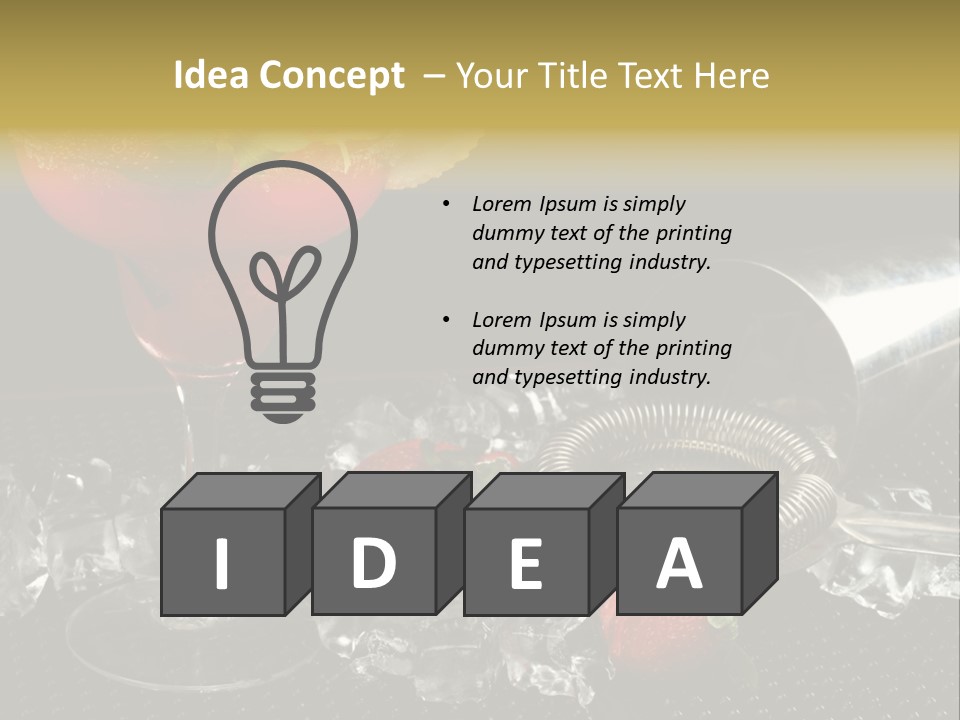 Drink Bucket Lemon PowerPoint Template