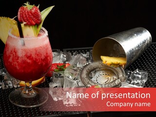 Rum Grog Fruit PowerPoint Template