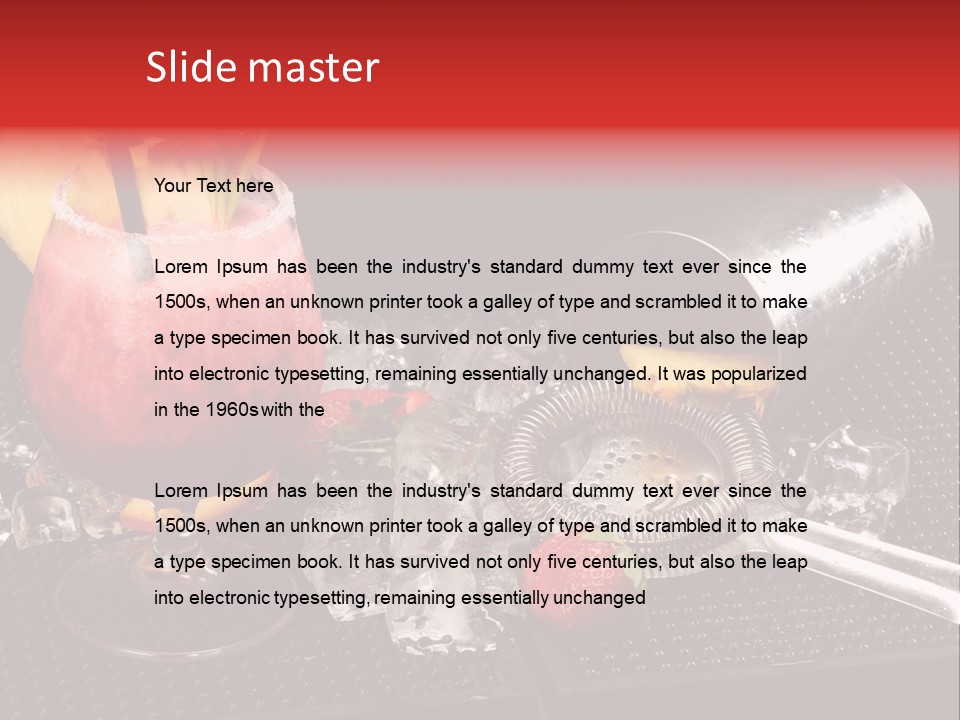 Rum Grog Fruit PowerPoint Template