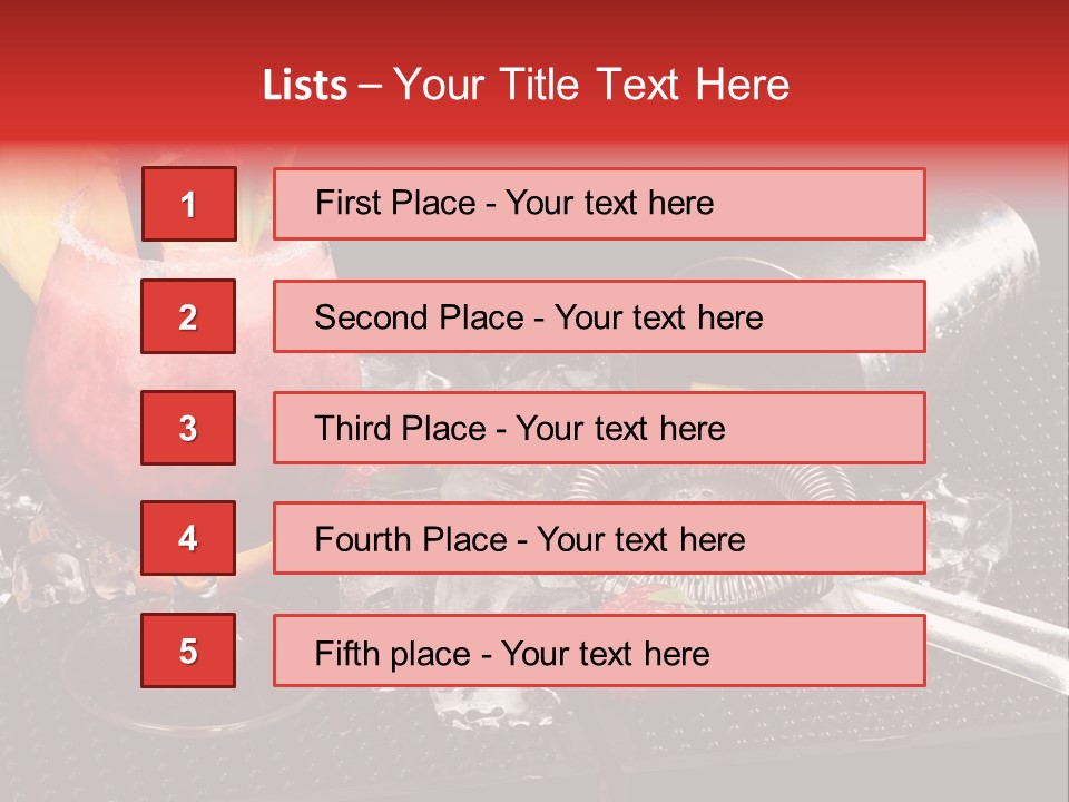 Rum Grog Fruit PowerPoint Template