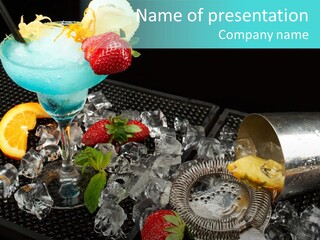 Shaker Cold Margarita PowerPoint Template