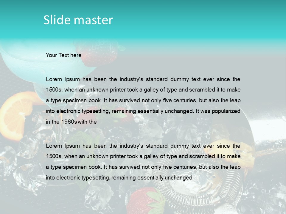 Shaker Cold Margarita PowerPoint Template