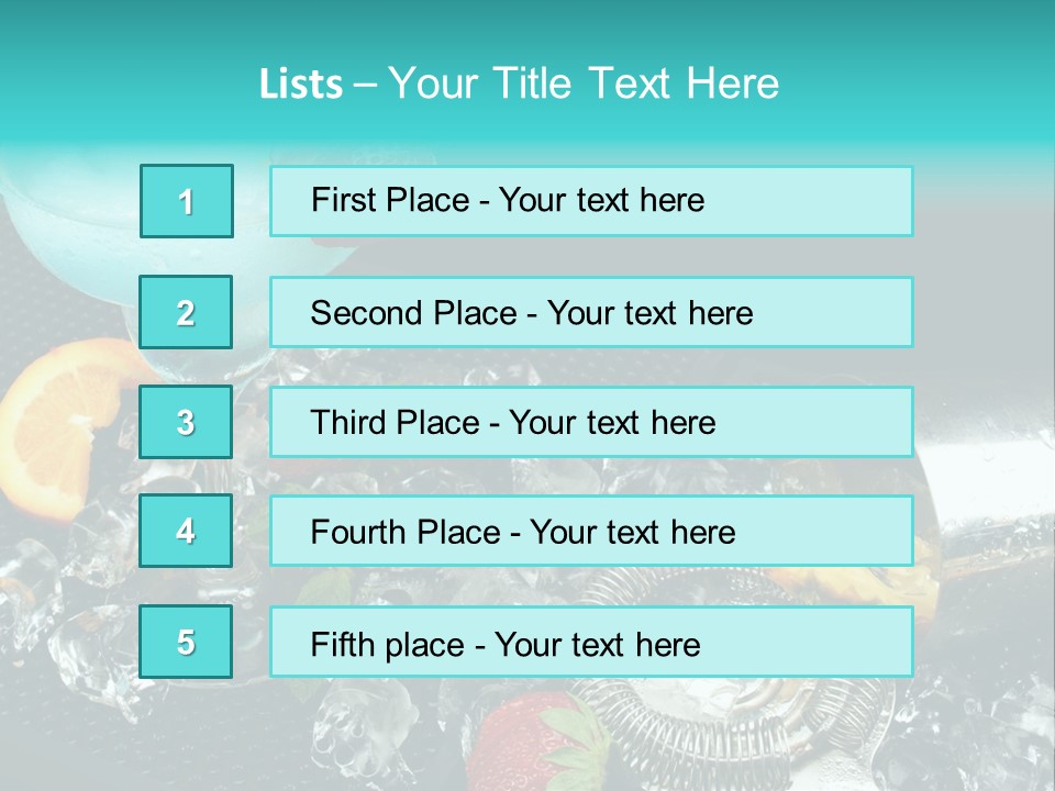 Shaker Cold Margarita PowerPoint Template